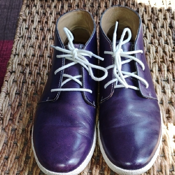 Cole Hann Men's Purple Leather Shoes, Bootie Style - Picture 2 of 9